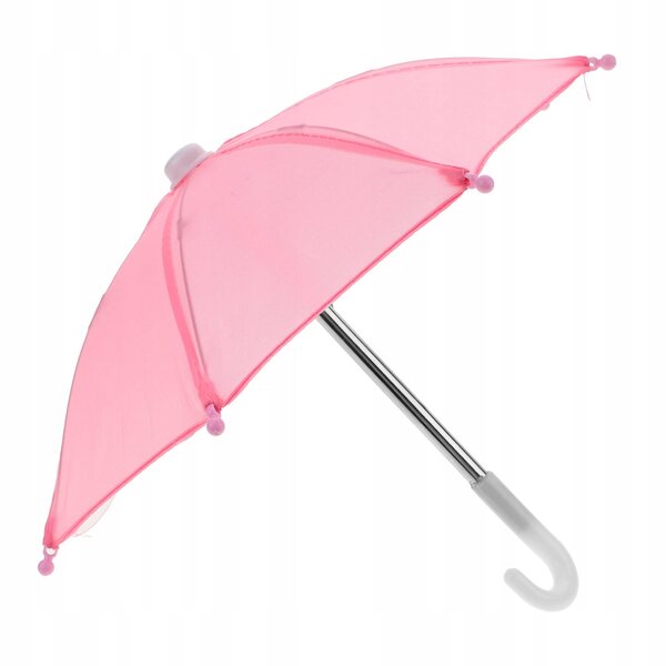 Mini parasoletta rosa per casa delle bambole, accessorio realistico e leggero