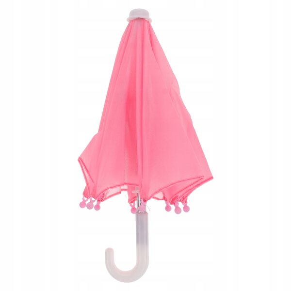 Mini parasoletta rosa per casa delle bambole, accessorio realistico e leggero