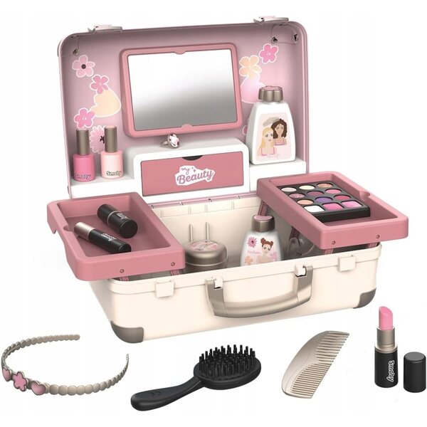 Salon di bellezza portatile per bambini con specchio e accessori, età 3+