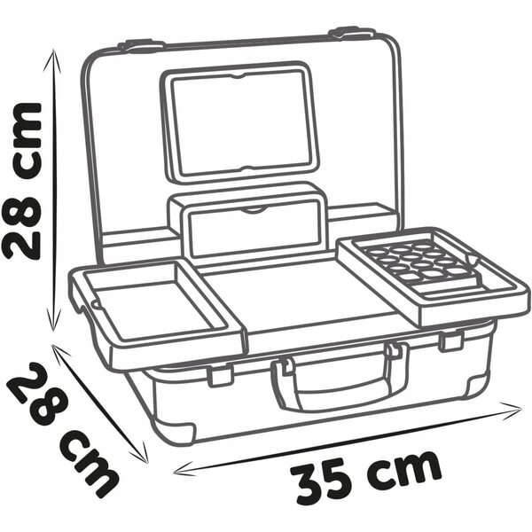 Salon di bellezza portatile per bambini con specchio e accessori, età 3+