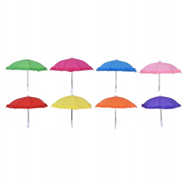 Set 8 Miniature Ombrelli Colorati per Bambole, Accessori Realistici e Divertenti