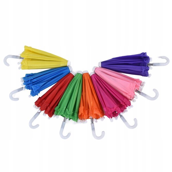Set 8 Miniature Ombrelli Colorati per Bambole, Accessori Realistici e Divertenti