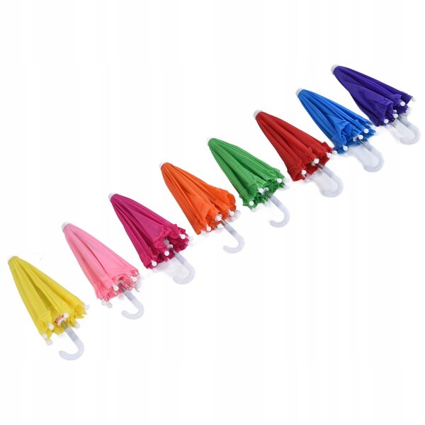 Set 8 Miniature Ombrelli Colorati per Bambole, Accessori Realistici e Divertenti
