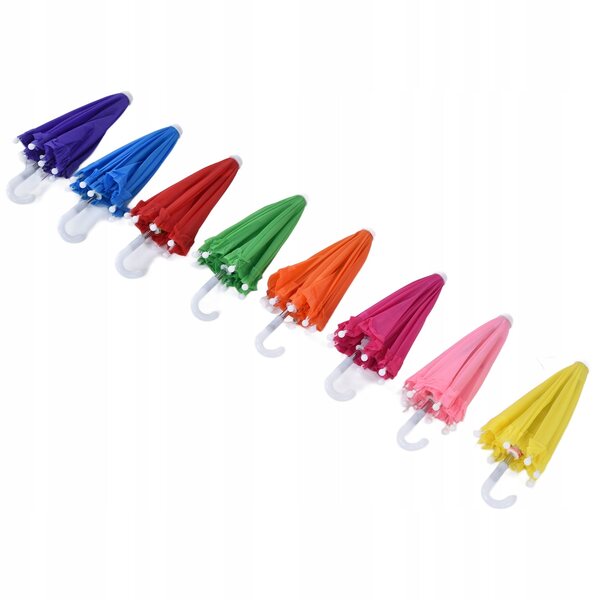 Set 8 Miniature Ombrelli Colorati per Bambole, Accessori Realistici e Divertenti