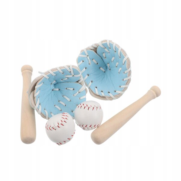 Mini set baseball con guanti e mazze, gioco familiare e decorativo portatile