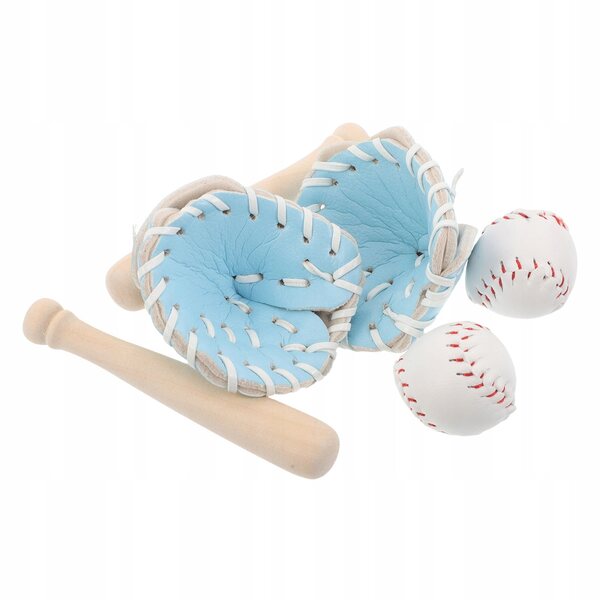 Mini set baseball con guanti e mazze, gioco familiare e decorativo portatile