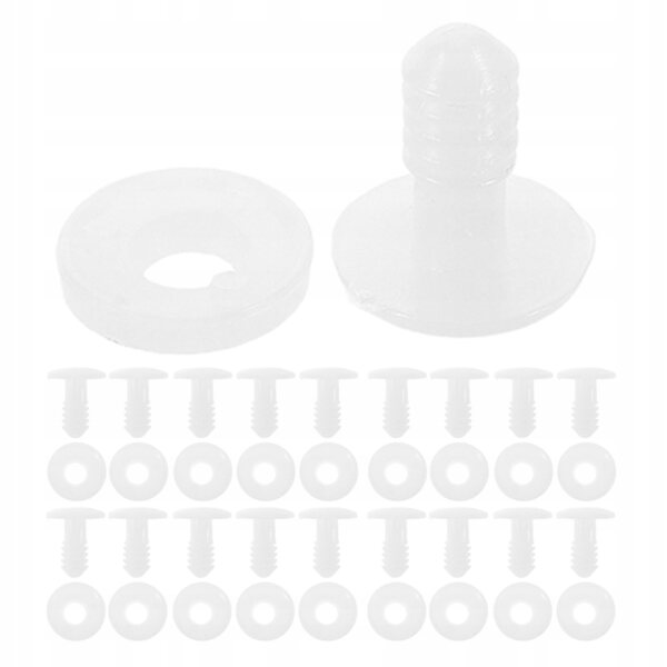 Set 50 Supporti Bianchi Regolabili per Giunti di Bambole in Plastica
