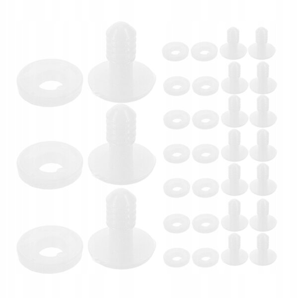 Set 50 Supporti Bianchi Regolabili per Giunti di Bambole in Plastica