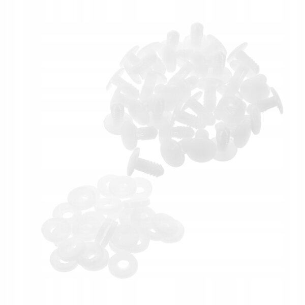 Set 50 Supporti Bianchi Regolabili per Giunti di Bambole in Plastica