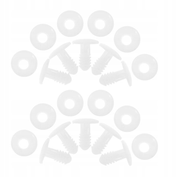 Set 50 Supporti Bianchi Regolabili per Giunti di Bambole in Plastica