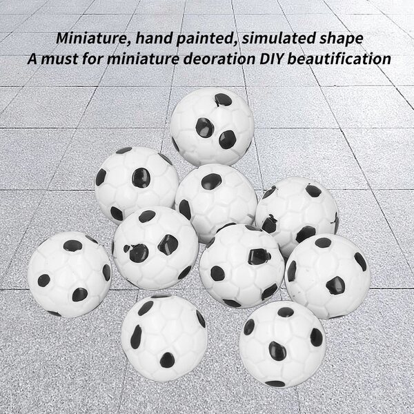 Set 10 Mini Palline da Calcio 1:12 Accessori Casa delle Bambole Realistici