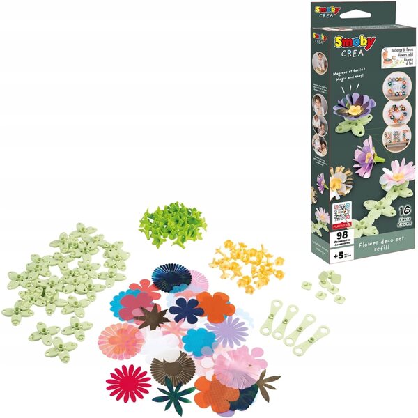 Ein Set zum Gestalten und Dekorieren von Blumen für Kinder ab 5 Jahren, kreativer Spaß