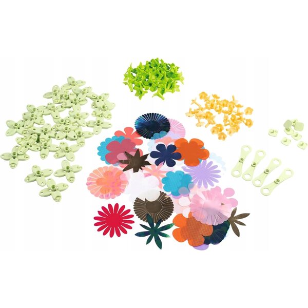 Ein Set zum Gestalten und Dekorieren von Blumen für Kinder ab 5 Jahren, kreativer Spaß