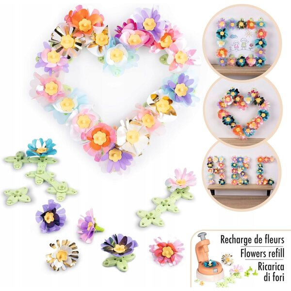 Ein Set zum Gestalten und Dekorieren von Blumen für Kinder ab 5 Jahren, kreativer Spaß