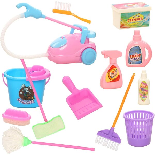 1:12 Miunana Puppenzubehör-Set für Miniaturreinigung und Gartenarbeit