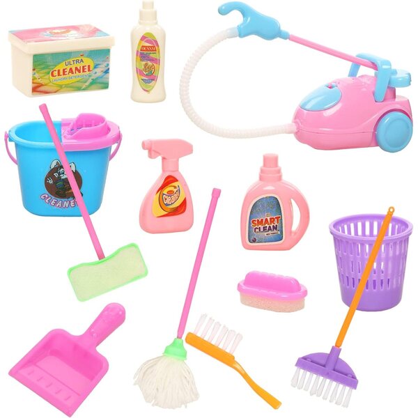 1:12 Miunana Puppenzubehör-Set für Miniaturreinigung und Gartenarbeit