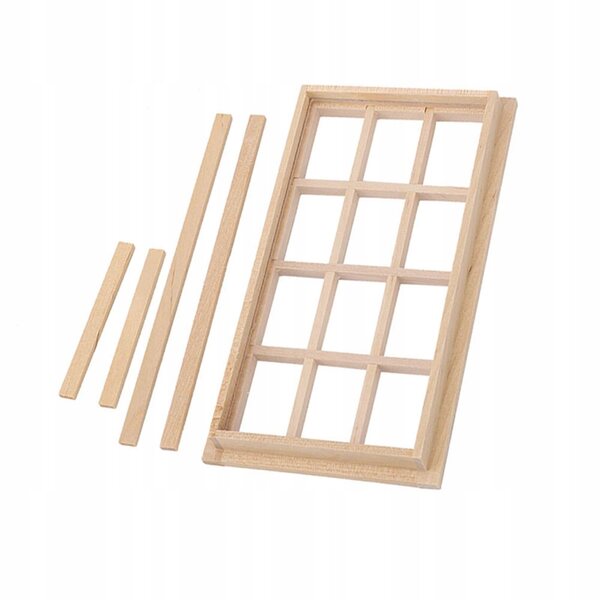 1:12 Holzminiaturfenster für Puppenhaus, langlebiges Modell