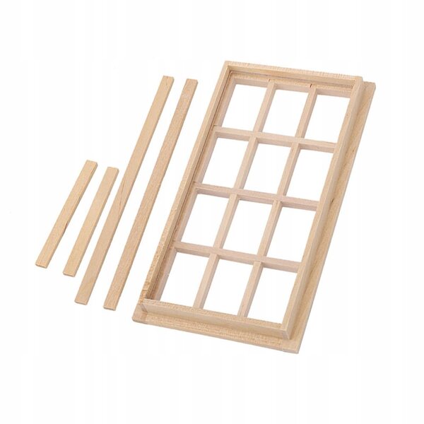 1:12 Holzminiaturfenster für Puppenhaus, langlebiges Modell