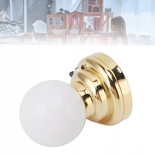 1:12 domek dla lalek miniaturowy model lampy sufitowej okrągła lampa T8
