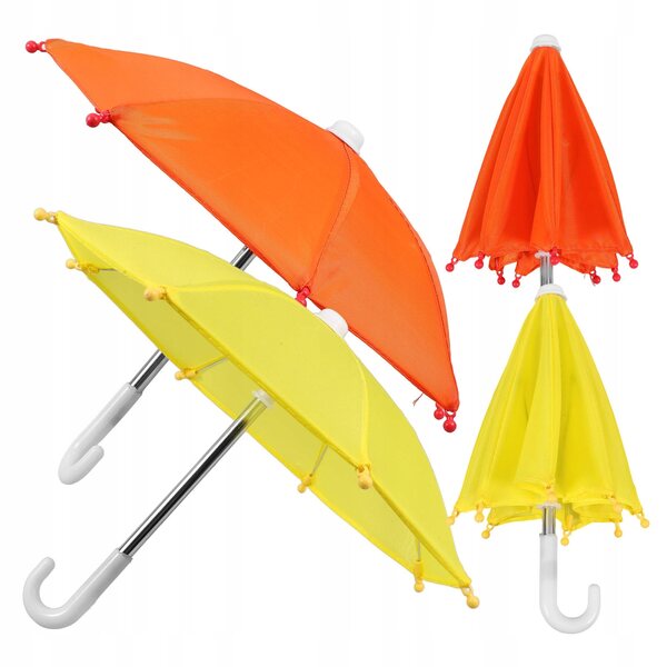 Set 4 Mini Parasoletti Decorativi per Case di Bambole in Vari Colori Realistici