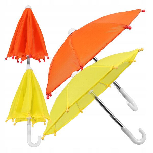 Set 4 Mini Parasoletti Decorativi per Case di Bambole in Vari Colori Realistici