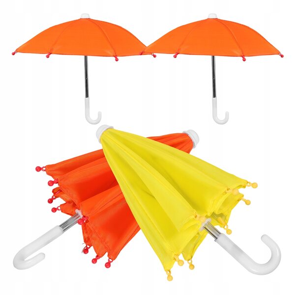 Set 4 Mini Parasoletti Decorativi per Case di Bambole in Vari Colori Realistici
