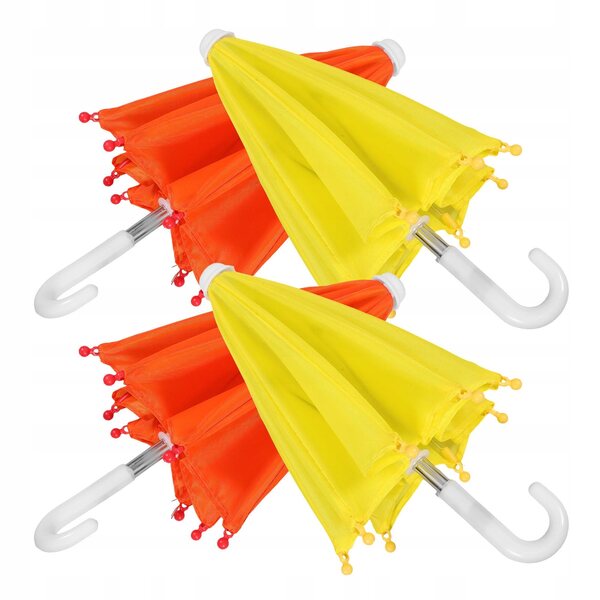 Set 4 Mini Parasoletti Decorativi per Case di Bambole in Vari Colori Realistici