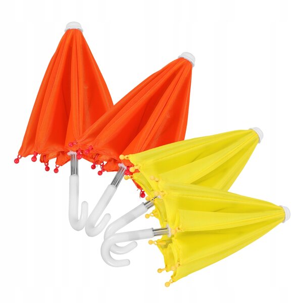 Set 4 Mini Parasoletti Decorativi per Case di Bambole in Vari Colori Realistici