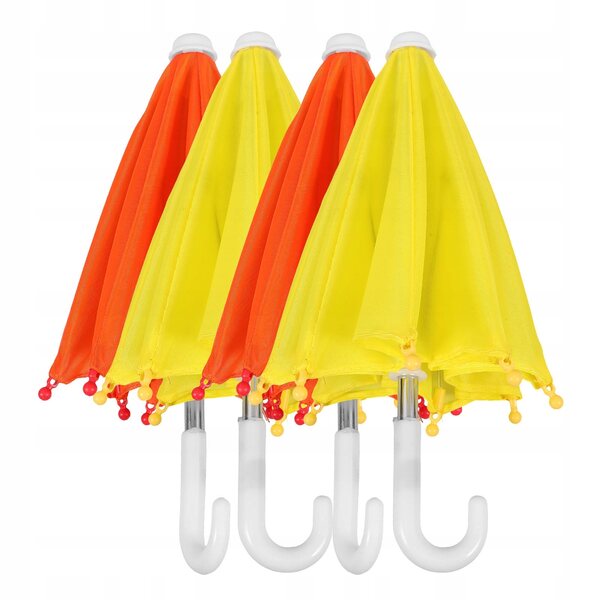 Set 4 Mini Parasoletti Decorativi per Case di Bambole in Vari Colori Realistici