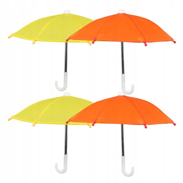 Set 4 Mini Parasoletti Decorativi per Case di Bambole in Vari Colori Realistici
