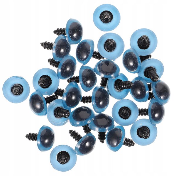 50 Paar blaue Modellieraugen aus Kunststoff für Puppen und Dekorationen