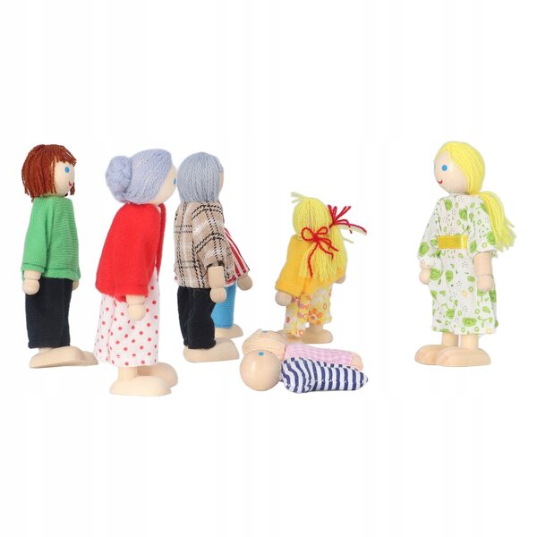 Puppenhaus aus Holz mit beweglichen Figuren – Kreativspiel für Kinder