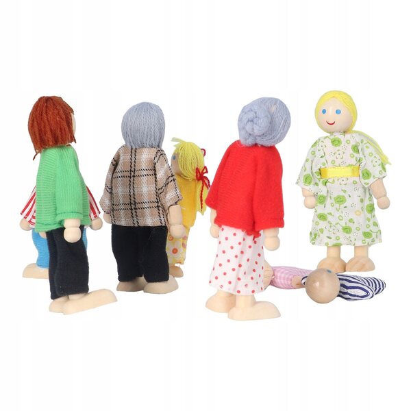 Puppenhaus aus Holz mit beweglichen Figuren – Kreativspiel für Kinder