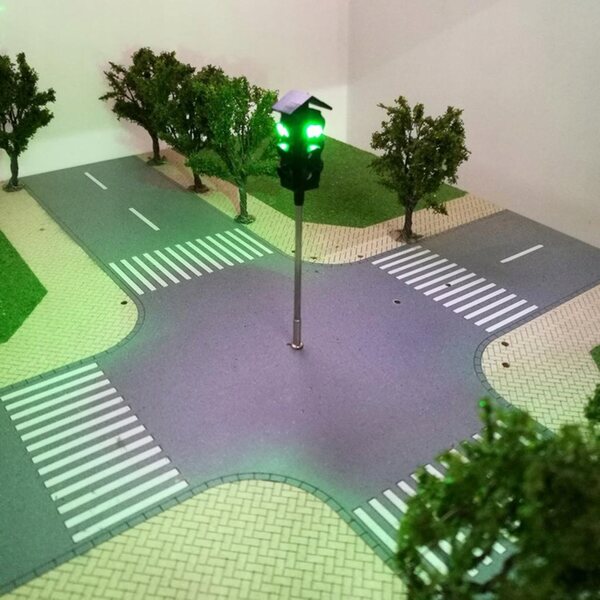 1pc 1:100 Building Traffic Light Miniaturowy stół z piaskiem ulicznym Akcesorium 8 #