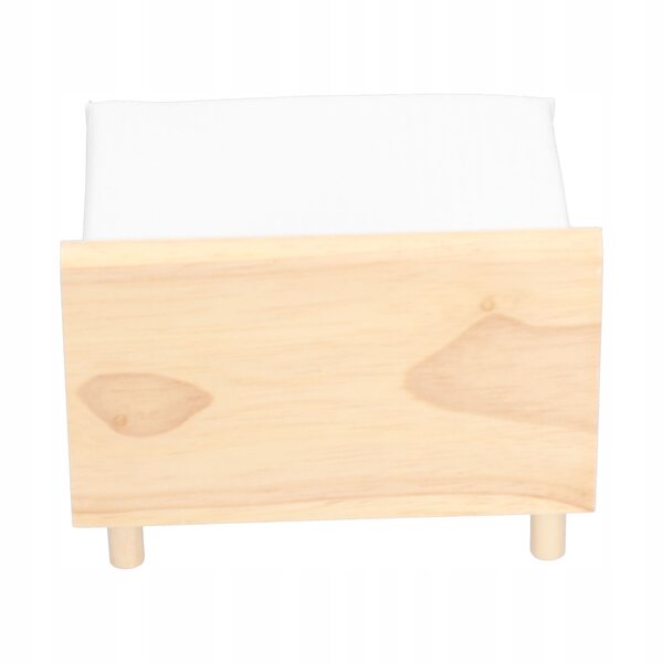 Letto doppio in legno di quercia in miniatura 1:12 per casa delle bambole