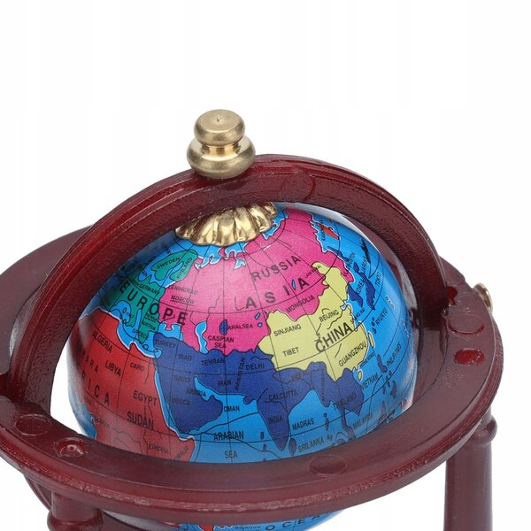 Modello Globo Miniatura 1:12 Educativo in Legno per Casa delle Bambole