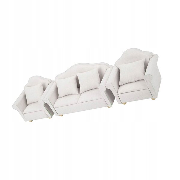 Set 3 divani miniatura 1:12 per casa delle bambole alta qualità e design raffinato