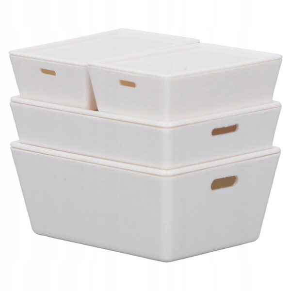 Set 4 scatole per riporre accessori casa delle bambole, dettagli perfetti