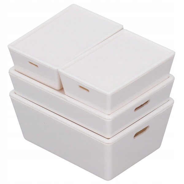 Set 4 scatole per riporre accessori casa delle bambole, dettagli perfetti