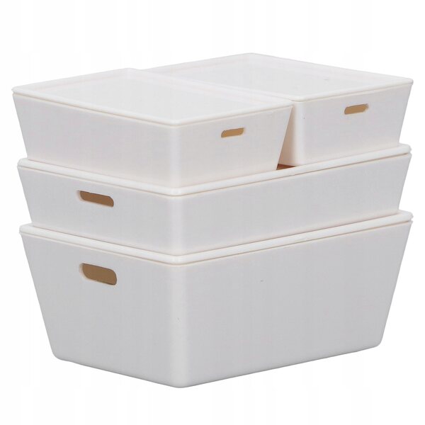 Set 4 scatole per riporre accessori casa delle bambole, dettagli perfetti