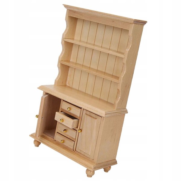 1:12 Puppenhausmöbel aus Holz, langlebiger und dekorativer 3-stöckiger Schrank