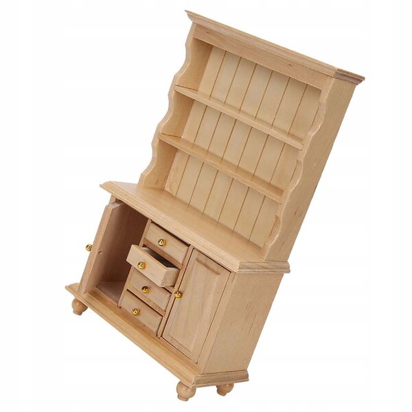 1:12 Puppenhausmöbel aus Holz, langlebiger und dekorativer 3-stöckiger Schrank