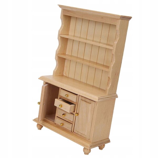 1:12 Puppenhausmöbel aus Holz, langlebiger und dekorativer 3-stöckiger Schrank