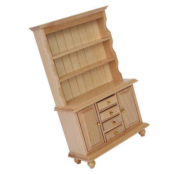 1:12 Puppenhausmöbel aus Holz, langlebiger und dekorativer 3-stöckiger Schrank