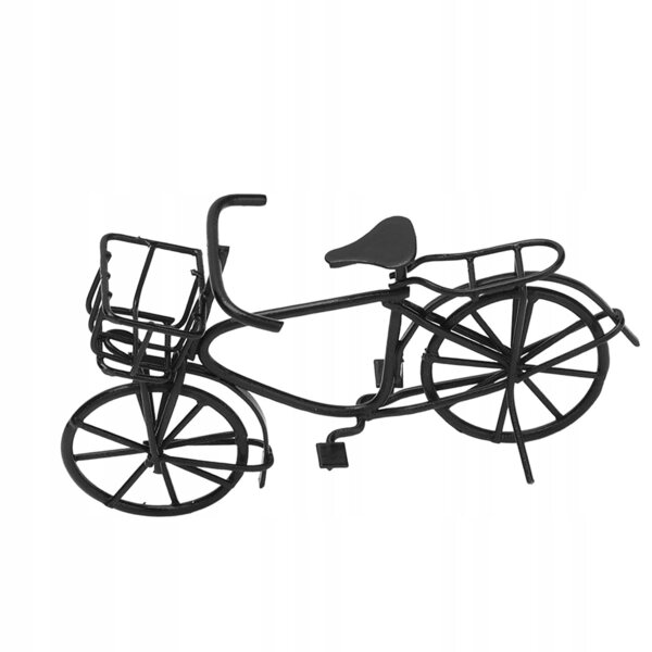 Mini bici metallica 1:12 per casa delle bambole con ruote e pedali mobili
