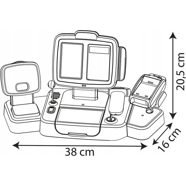 Kasa elettronica per bambini con scanner e accessori gioco educativo