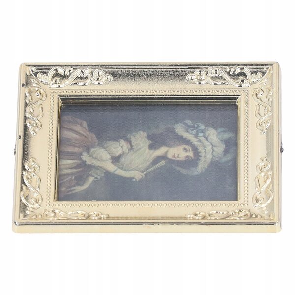 Set 4 Miniature Quadri con Cornice Antica 1:12 per Casa delle Bambole