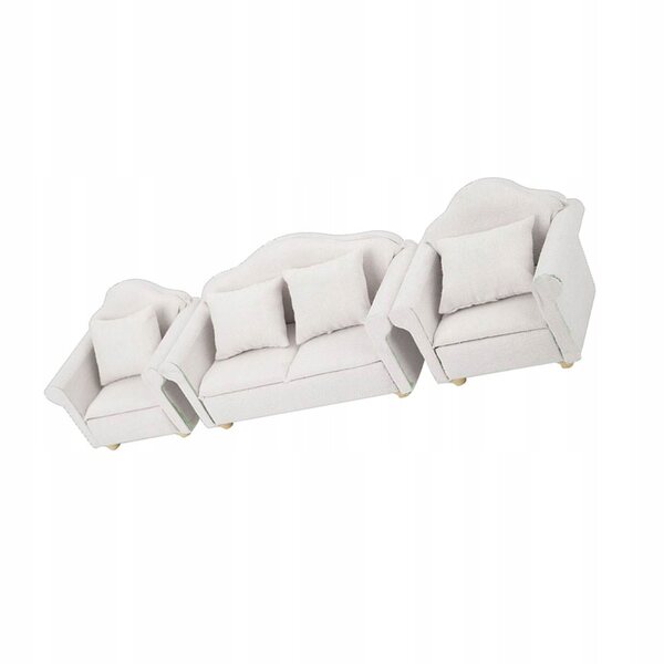 Set 3 pezzi divani miniatura 1:12 per casa delle bambole - accessori di qualità