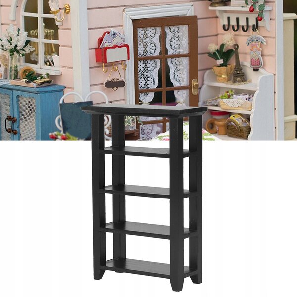 4-lagiges Blumenregal aus Birkenholz für 1:12 Puppenhaus