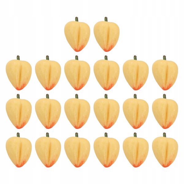 Set 20 pezzi decorazioni miniatura pesche finte per casa delle bambole